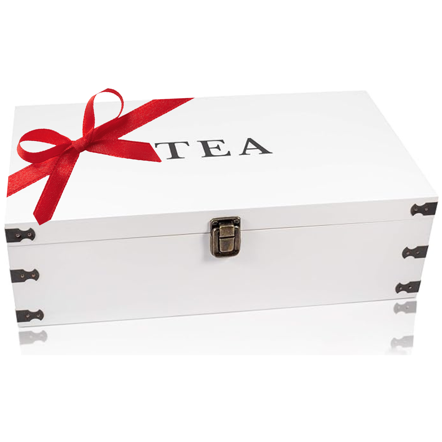 White Wooden Tea Storage Box