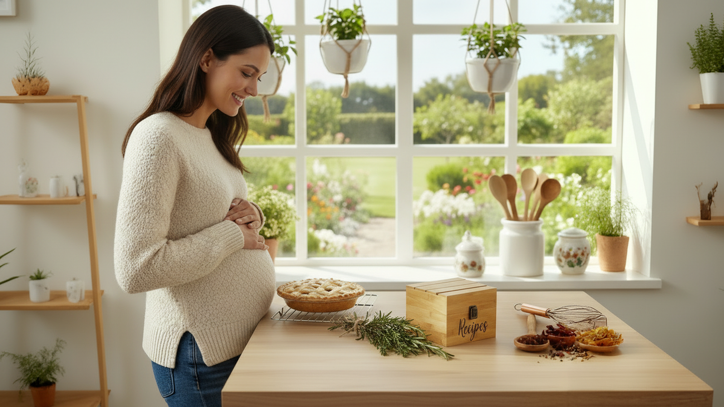 4"x6" Recipe Card Holder Bamboo Chest